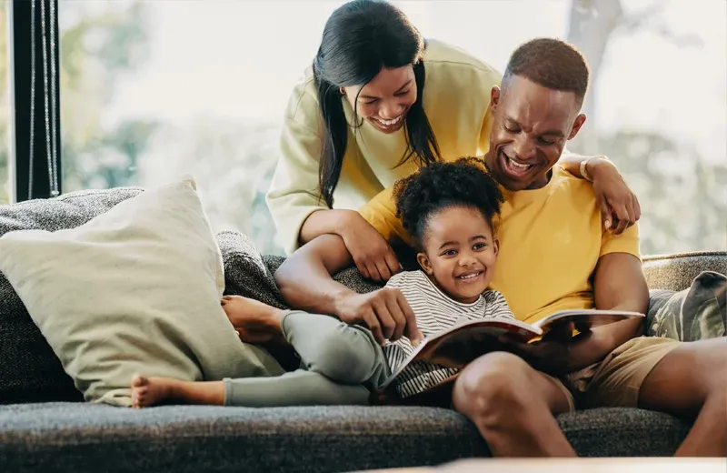 happy family in pest free home